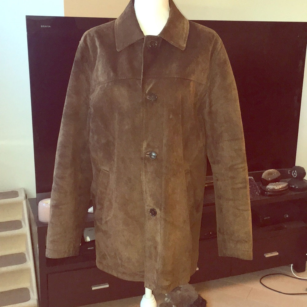 Alexander Julian brown suede jacket